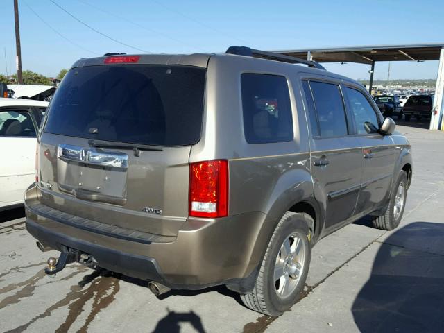 5FNYF4H61BB087378 - 2011 HONDA PILOT EXL GOLD photo 4