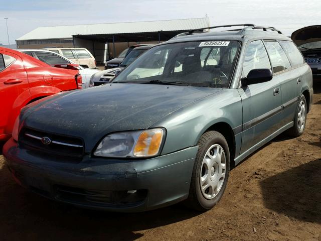 4S3BH6352Y7307636 - 2000 SUBARU LEGACY GREEN photo 2