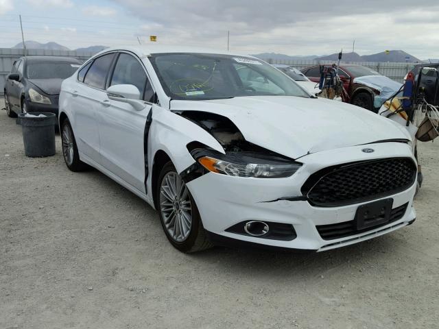 3FA6P0H93ER380604 - 2014 FORD FUSION SE WHITE photo 1