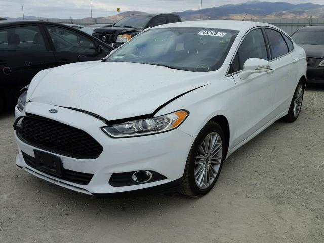 3FA6P0H93ER380604 - 2014 FORD FUSION SE WHITE photo 2