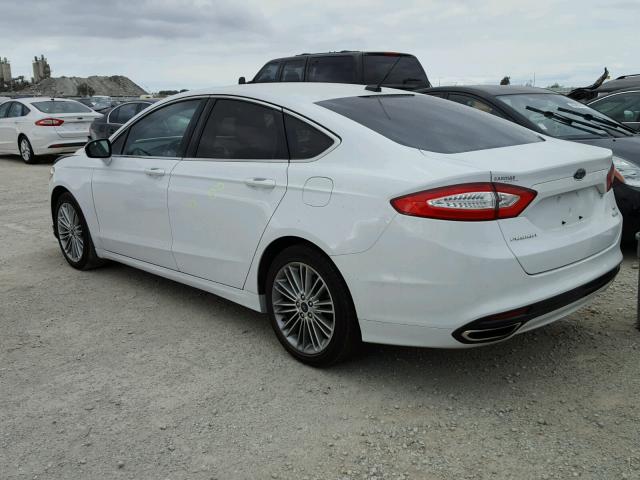 3FA6P0H93ER380604 - 2014 FORD FUSION SE WHITE photo 3