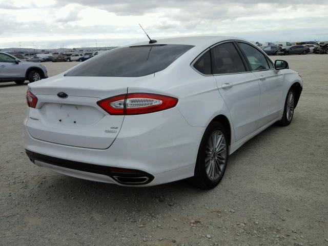 3FA6P0H93ER380604 - 2014 FORD FUSION SE WHITE photo 4