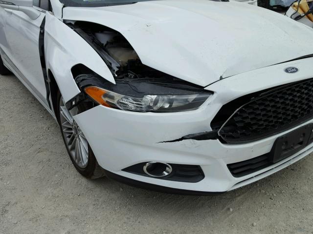 3FA6P0H93ER380604 - 2014 FORD FUSION SE WHITE photo 9