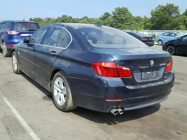 WBAXH5C51CDW03223 - 2012 BMW 528 XI BLUE photo 3