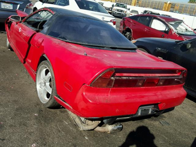 JH4NA1152MT001155 - 1991 ACURA NSX RED photo 3