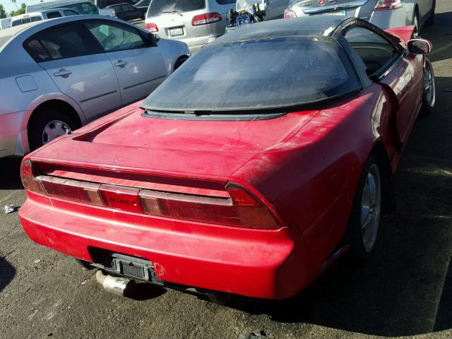 JH4NA1152MT001155 - 1991 ACURA NSX RED photo 4