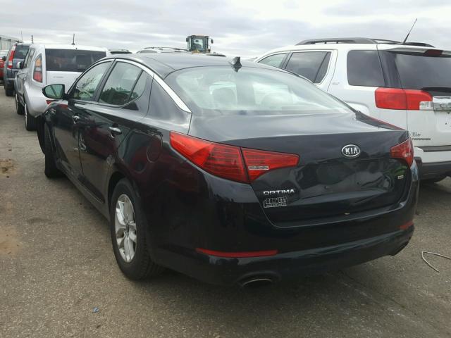 KNAGM4A79B5071609 - 2011 KIA OPTIMA BLACK photo 3