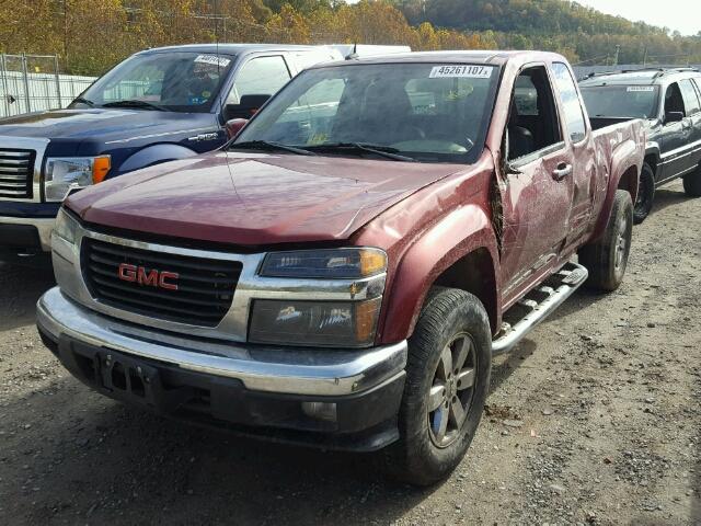 1GTJ6NFE1B8114502 - 2011 GMC CANYON SLT MAROON photo 2