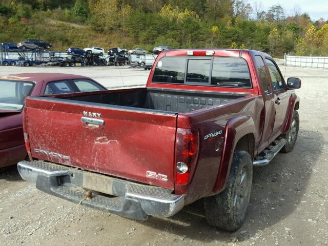 1GTJ6NFE1B8114502 - 2011 GMC CANYON SLT MAROON photo 4