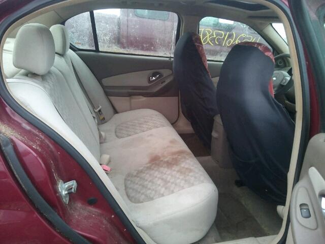 1G1ZT54824F181769 - 2004 CHEVROLET MALIBU LS მუქწითელი ფოტო 6