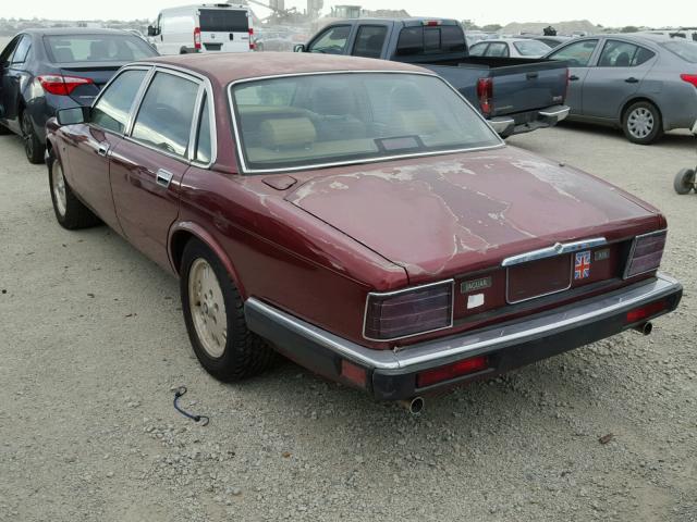 SAJHX1743RC691261 - 1994 JAGUAR XJ6 BURGUNDY photo 3