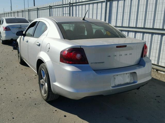 1C3CDZAB0CN151261 - 2012 DODGE AVENGER SE SILVER photo 3