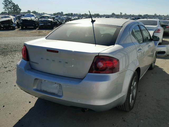 1C3CDZAB0CN151261 - 2012 DODGE AVENGER SE SILVER photo 4