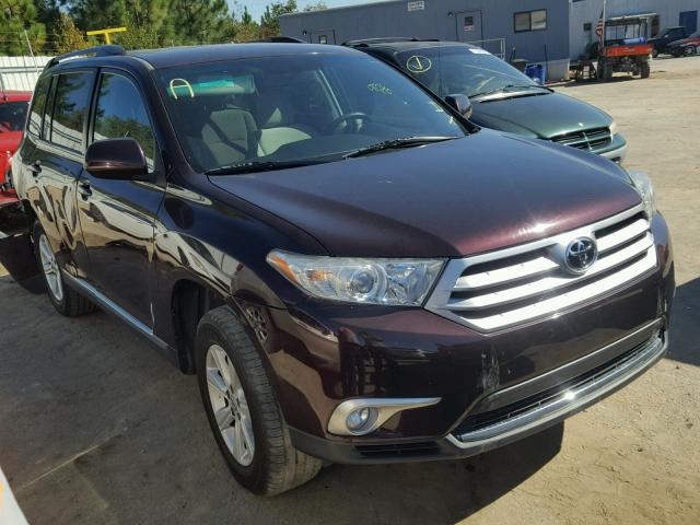 5TDZK3EH2BS048388 - 2011 TOYOTA HIGHLANDER BURGUNDY photo 1