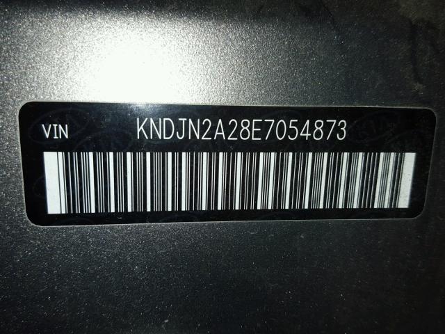 KNDJN2A28E7054873 - 2014 KIA SOUL GRAY photo 10