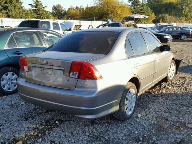 2HGES16565H630490 - 2005 HONDA CIVIC GRAY photo 4