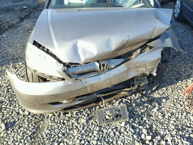 2HGES16565H630490 - 2005 HONDA CIVIC GRAY photo 7