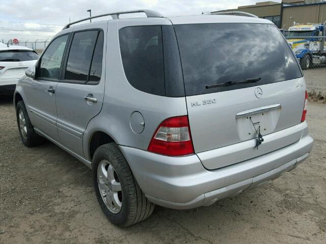 4JGAB57E33A414820 - 2003 MERCEDES-BENZ ML 350 SILVER photo 3