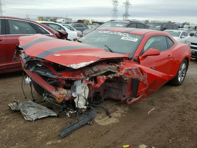 2G1FB1E30E9269084 - 2014 CHEVROLET CAMARO LT RED photo 2