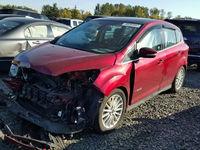 1FADP5BU6DL514200 - 2013 FORD C-MAX SEL RED photo 2