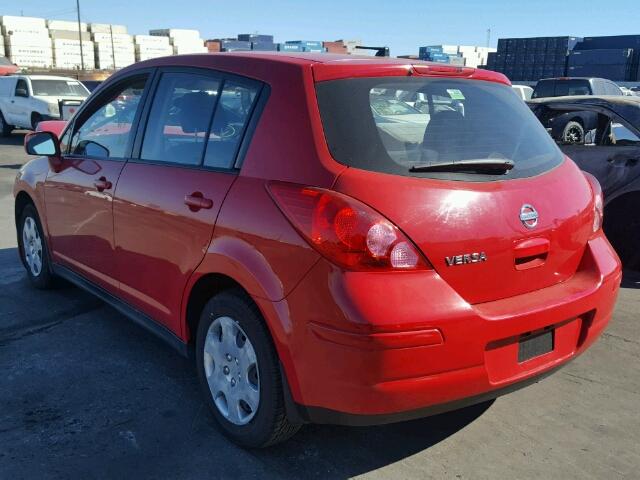 3N1BC1CP3BL359642 - 2011 NISSAN VERSA S RED photo 3