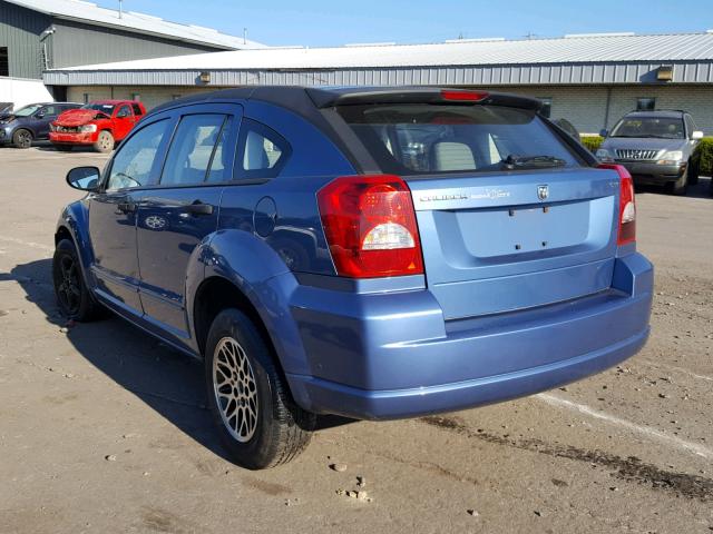 1B3HB48B57D304794 - 2007 DODGE CALIBER SX BLUE photo 3