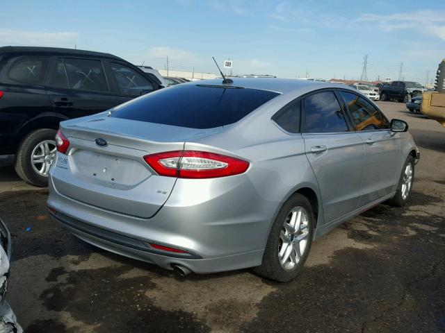 3FA6P0H77DR143627 - 2013 FORD FUSION SE SILVER photo 4