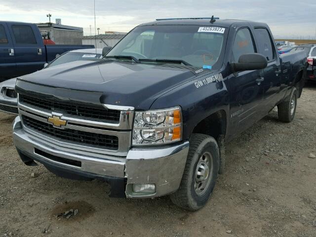 1GCHK236X7F555294 - 2007 CHEVROLET SILVERADO BLUE photo 2