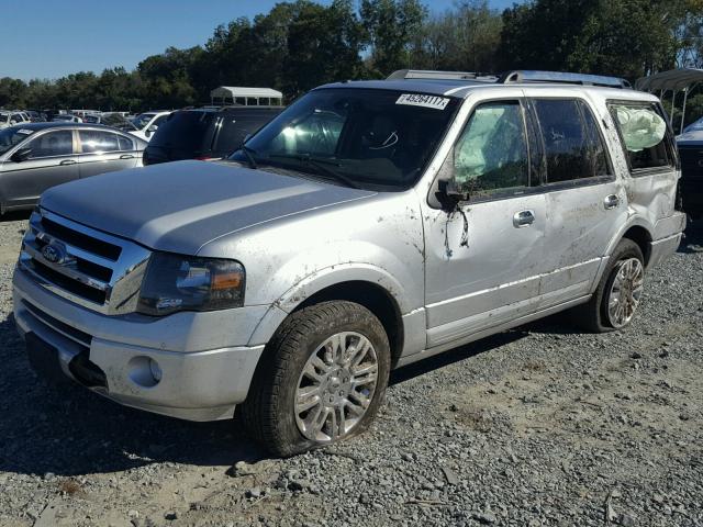 1FMJU1K54CEF01483 - 2012 FORD EXPEDITION SILVER photo 2