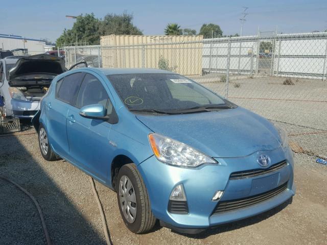 JTDKDTB33E1077212 - 2014 TOYOTA PRIUS C BLUE photo 1