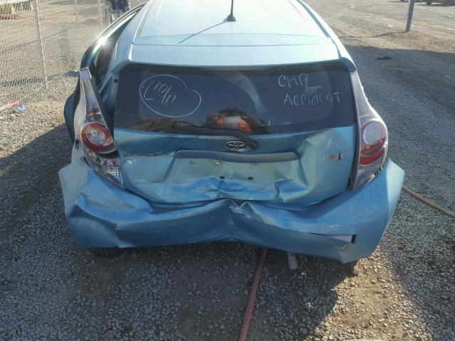 JTDKDTB33E1077212 - 2014 TOYOTA PRIUS C BLUE photo 9