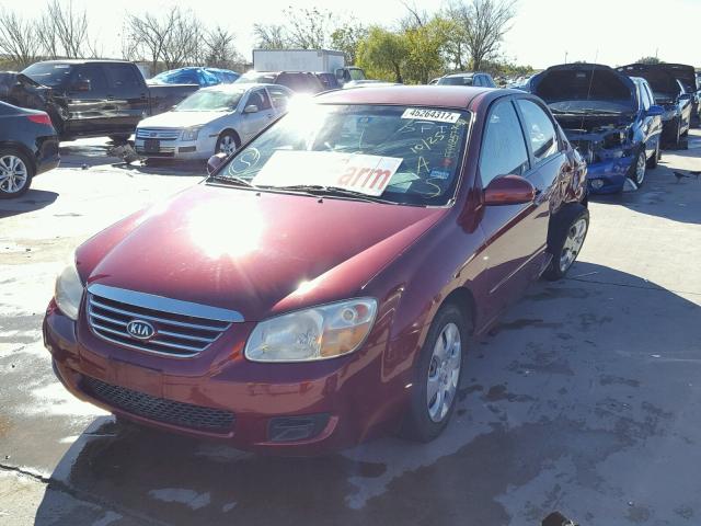 KNAFE121675438037 - 2007 KIA SPECTRA RED photo 2