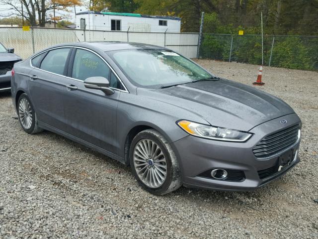 3FA6P0K90ER257822 - 2014 FORD FUSION TIT GRAY photo 1