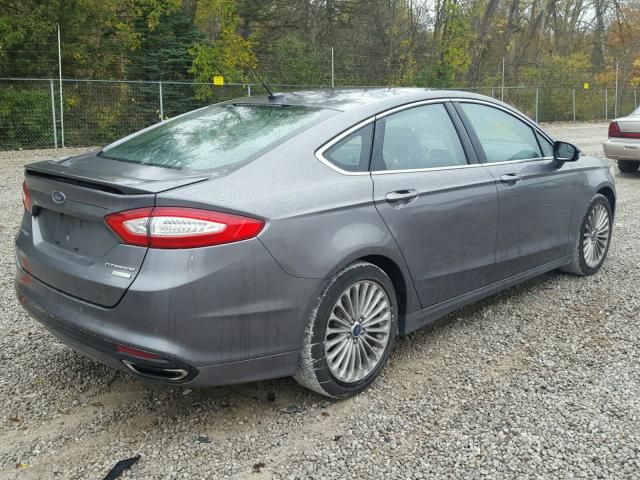 3FA6P0K90ER257822 - 2014 FORD FUSION TIT GRAY photo 4