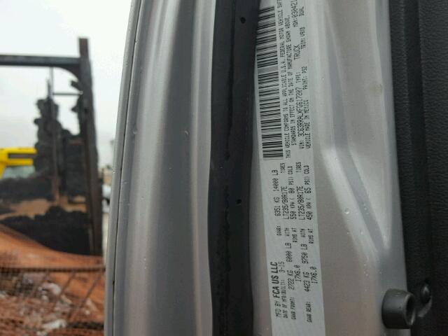 3C63RRALXFG617207 - 2015 RAM 3500 ST SILVER photo 10