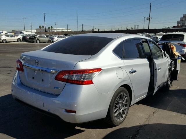 3N1AB7AP2EY207959 - 2014 NISSAN SENTRA S SILVER photo 4