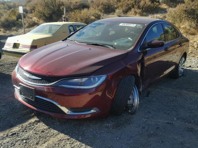 1C3CCCAB0FN708190 - 2015 CHRYSLER 200 LIMITE BURGUNDY photo 2