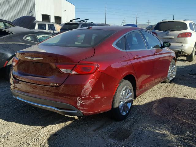 1C3CCCAB0FN708190 - 2015 CHRYSLER 200 LIMITE BURGUNDY photo 4