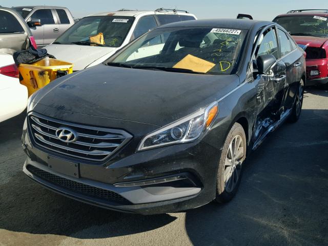 5NPE34AF3FH107711 - 2015 HYUNDAI SONATA SPO BLACK photo 2