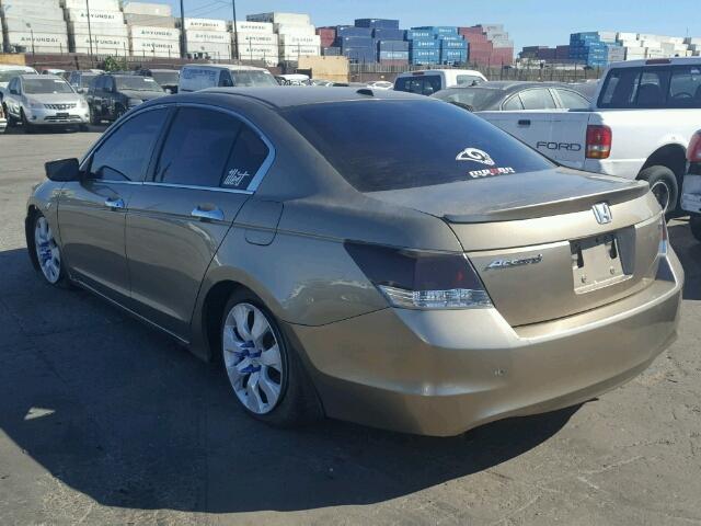 1HGCP36848A024204 - 2008 HONDA ACCORD EXL GOLD photo 3