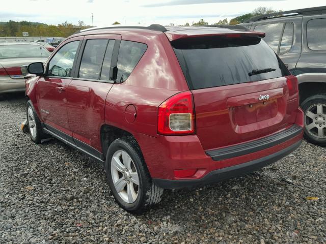 1C4NJCBB9CD526109 - 2012 JEEP COMPASS RED photo 3