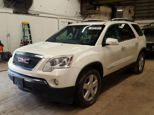 1GKEV33778J230470 - 2008 GMC ACADIA SLT WHITE photo 2