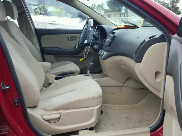 KMHDU46DX7U086049 - 2007 HYUNDAI ELANTRA GL RED photo 5