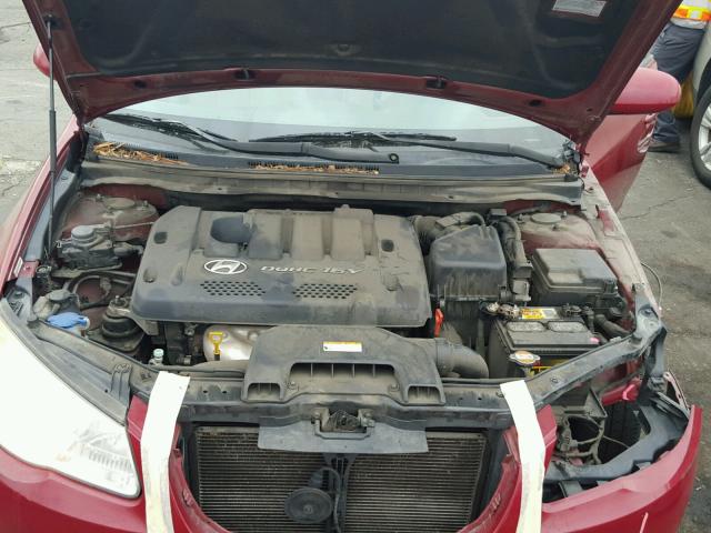 KMHDU46DX7U086049 - 2007 HYUNDAI ELANTRA GL RED photo 7