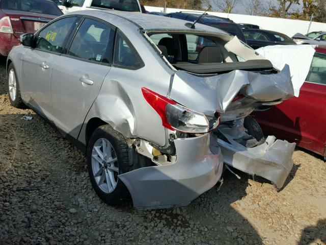 1FADP3F24FL207396 - 2015 FORD FOCUS SE SILVER photo 3