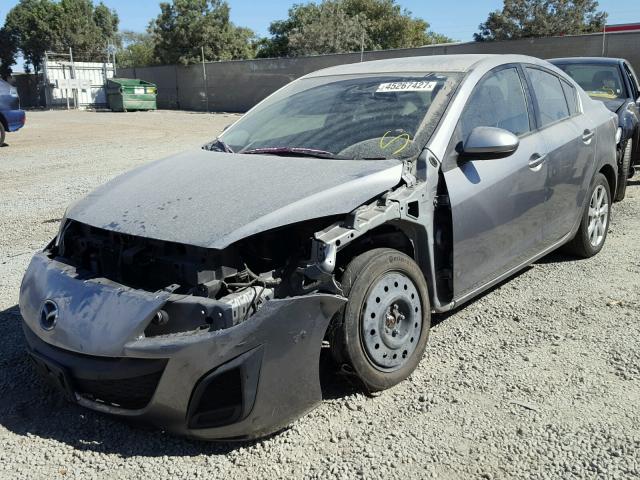 JM1BL1SG7A1283444 - 2010 MAZDA 3 I GRAY photo 2