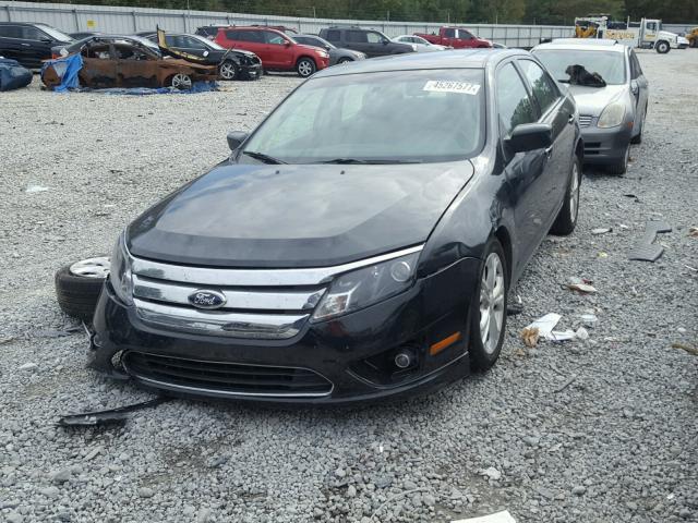 3FAHP0HA7CR410607 - 2012 FORD FUSION SE BLACK photo 2