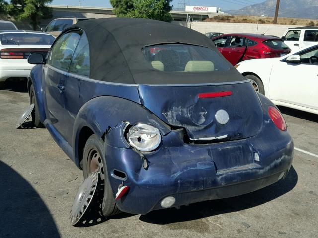 3VWCK21YX3M302871 - 2003 VOLKSWAGEN NEW BEETLE ლურჯი ფოტო 3