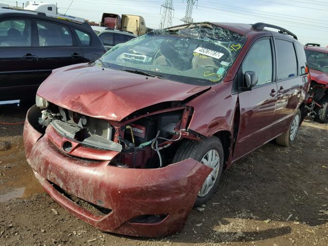 5TDZA23C86S458607 - 2006 TOYOTA SIENNA BURGUNDY photo 2