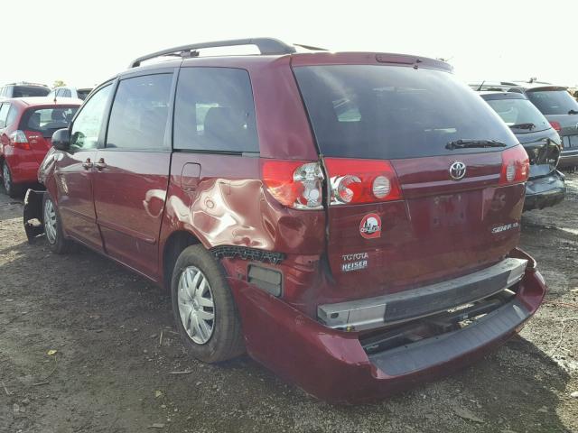 5TDZA23C86S458607 - 2006 TOYOTA SIENNA BURGUNDY photo 3